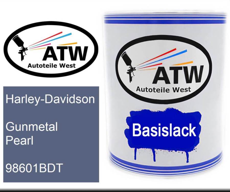 Harley-Davidson, Gunmetal Pearl, 98601BDT: 1L Lackdose, von ATW Autoteile West.